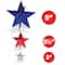 Beistle Red, Silver & Blue 3D Foil Star Centerpiece Packs, 2ct.